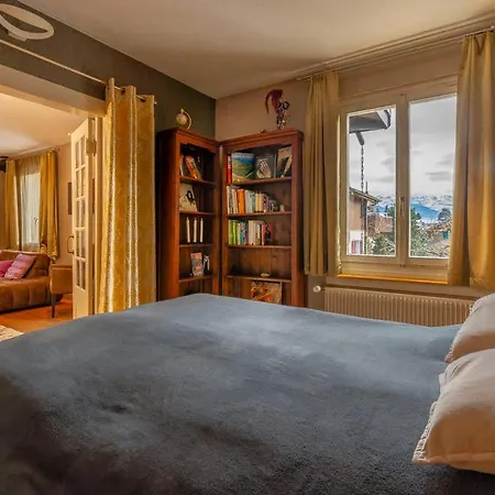 And Mountain View With Whirlpool And Free Parking In Huenibach 别墅 *