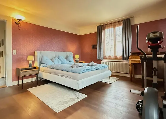 And Mountain View With Whirlpool And Free Parking In Huenibach 빌라