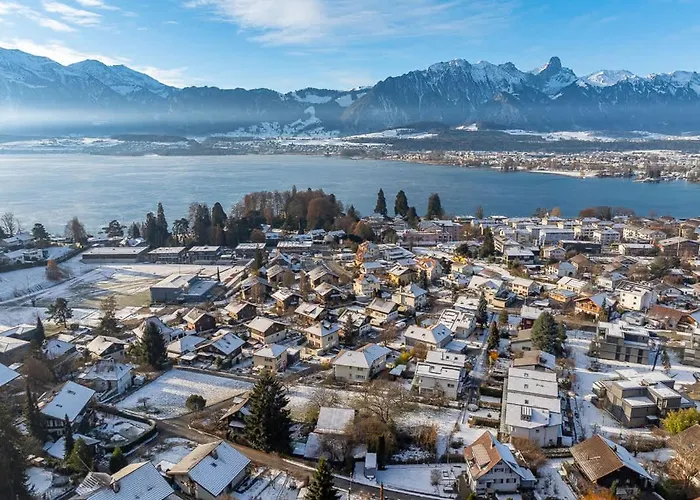 And Mountain View With Whirlpool And Free Parking In Huenibach * Thun