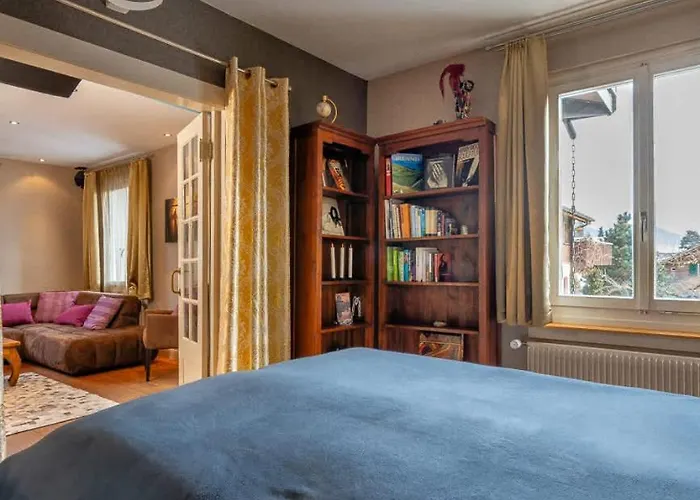 And Mountain View With Whirlpool And Free Parking In Huenibach * Thun