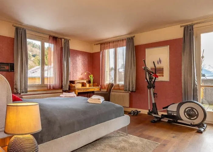 Villa And Mountain View With Whirlpool And Free Parking In Huenibach Thun